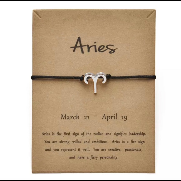 Jewelry - Silver Gold Tone Aries ♈️ Adjustable Bracelet